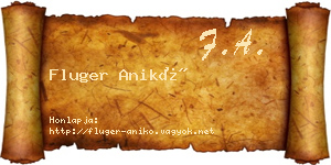 Fluger Anikó névjegykártya